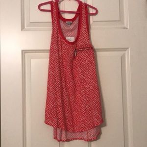 Guess Printed Zip Pocket Tank Top